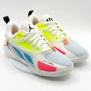 Jordan Heir 'March Madness' Size 4.5 Men / 6.0 Women White Volt/Blue FQ3858 NEW